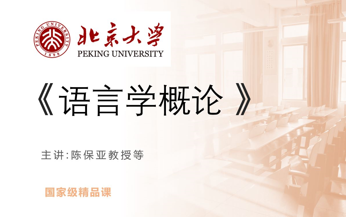 【汉语言文学】 《语言学概论 陈保亚( 北京大学 )》